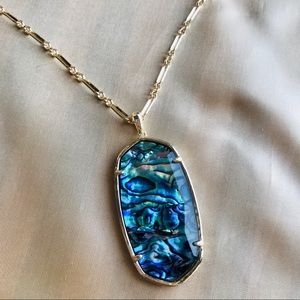 Kendra Scott Faceted Reid necklace abalone shell